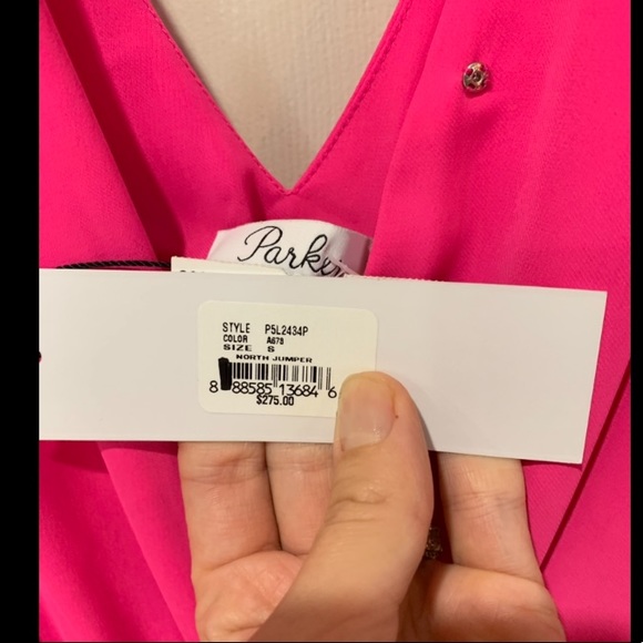 Parker low cut open back pink romper - Picture 3 of 3